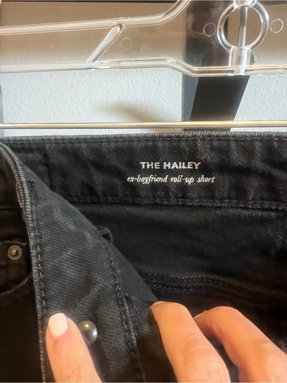 AG Adriano Goldschmied Black Hailer Ex Boyfriend Rolled Cuff Denim Shorts. 27 - Picture 6 of 7